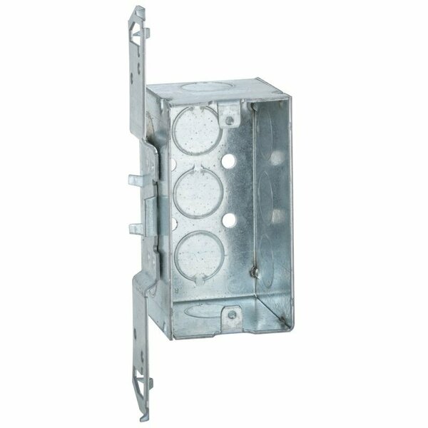 Hubbell Electrical Box, 16.5 cu in, Handy Box, 1 Gang, Steel, Rectangular 678
